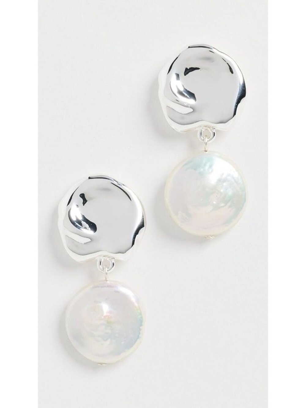 Lizzie Fortunato Coin Reflection Earrings in Silver New One Size Womens Jewelry